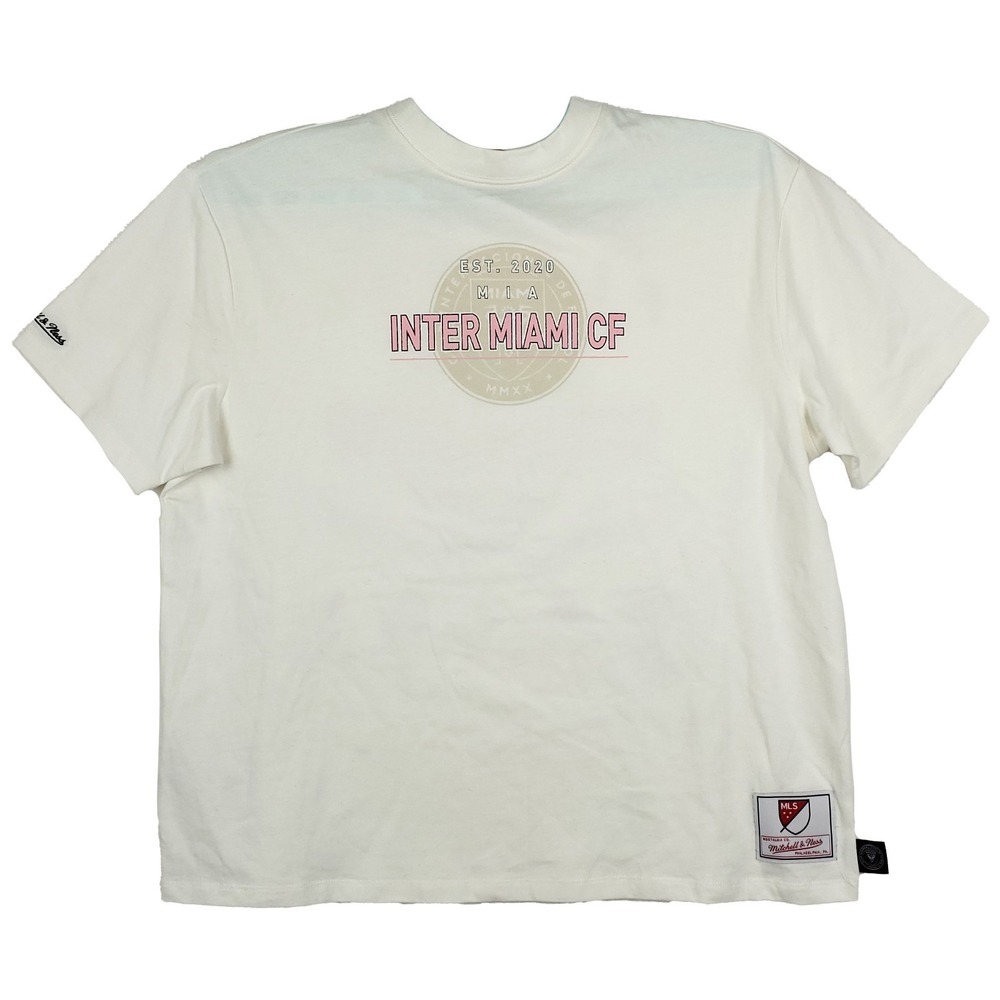 Inter Miami CF Mitchell & Ness MLS‎ Womens Medium Shirt Est. 2020 Art Cream New